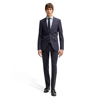 Slim-Fit Micro-Patterned Stretch Wool-Blend Suit