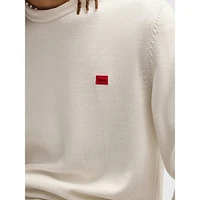 Regular-Fit Logo Patch Sweater