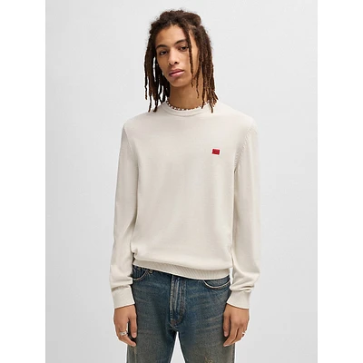 Regular-Fit Logo Patch Sweater