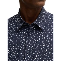 Slim-Fit Performance-Stretch Print Shirt