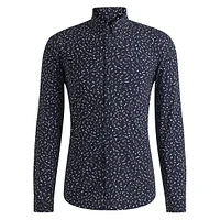 Slim-Fit Performance-Stretch Print Shirt