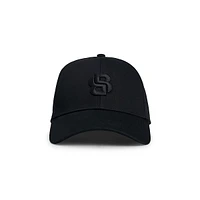 Embroidered Double B Monogram Cotton-Twill Cap