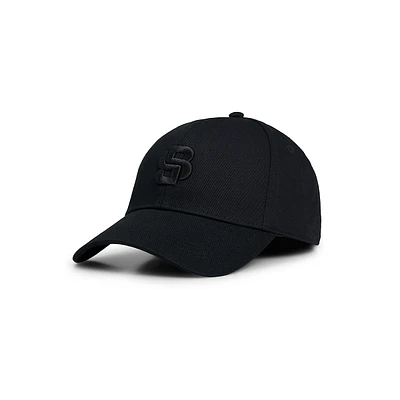 Embroidered Double B Monogram Cotton-Twill Cap