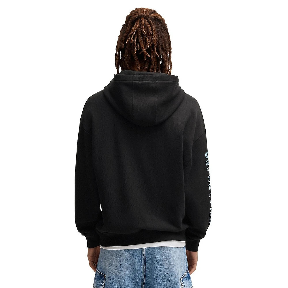 Scribble Logo Loose-Fit French Terry Hoodie