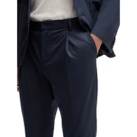 Slim-Fit Paper-Touch Stretch-Cotton Suit Pants