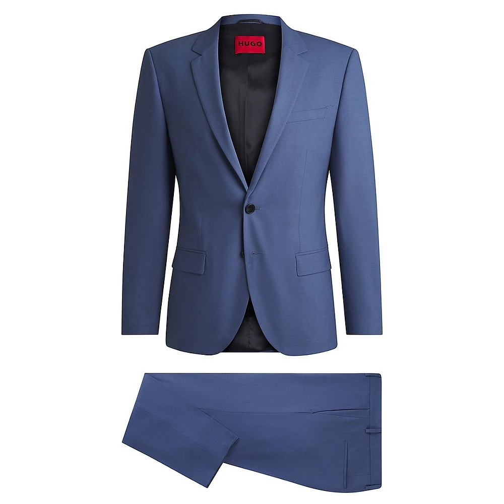 Slim-Fit Performance-Stretch Wool-Blend 2-Piece Suit