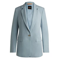 Stretch-Fabric Single-Breasted Blazer