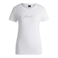 T-shirt avec logo enjolivé