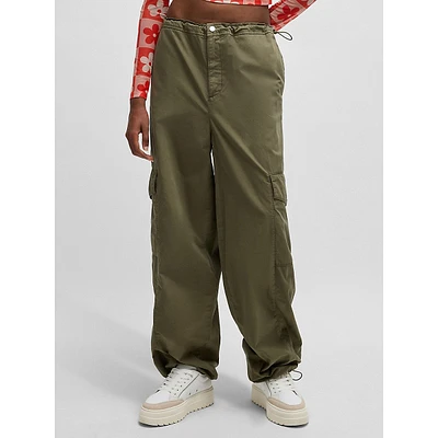 Relaxed-Fit Cotton Poplin Parachute Pants