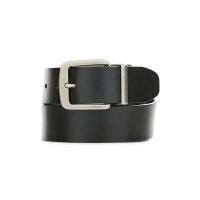 Cut Edge Reversible Leather Belt
