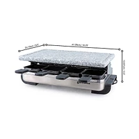 Raclette With Granite Stone, Stainless Steel