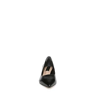 Racer Leather Block-Heel Pumps