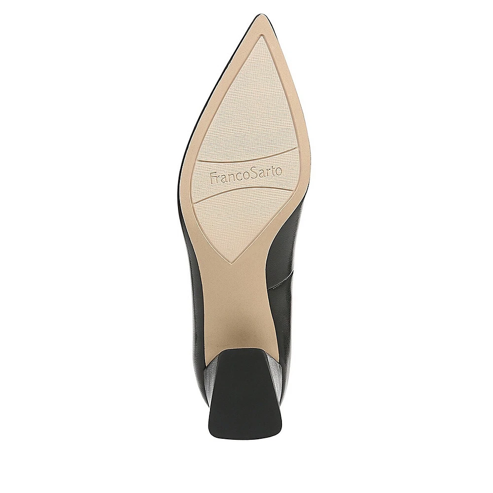 Racer Leather Block-Heel Pumps