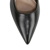 Racer Leather Block-Heel Pumps