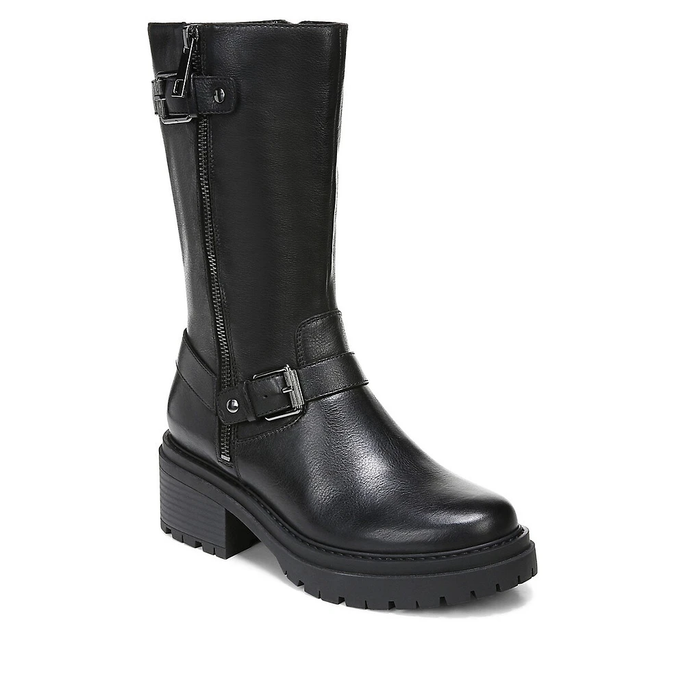 Women's Jager Leather Mid-Shaft Lug-Sole Boots