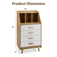 3-cube Chest Of Drawers Storage Organizer 4-drawer Dresser With Countertop