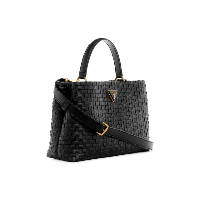  GUESS Lisbet 2 Compartment Satchel Black One Size : GUESS:  Clothing, Shoes & Jewelry