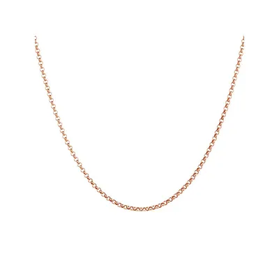 60cm (24") Hollow Belcher Chain In 10kt Rose Gold