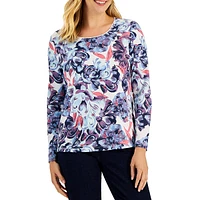 Autumn Dream Long-Sleeve Scoopneck Top