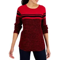 Colourblocked Cotton Sweater