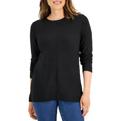Relaxed-Fit Seam-Front Sweater