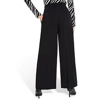 High-Rise Pleated Wide-Leg Dress Pants