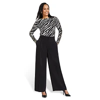 High-Rise Pleated Wide-Leg Dress Pants