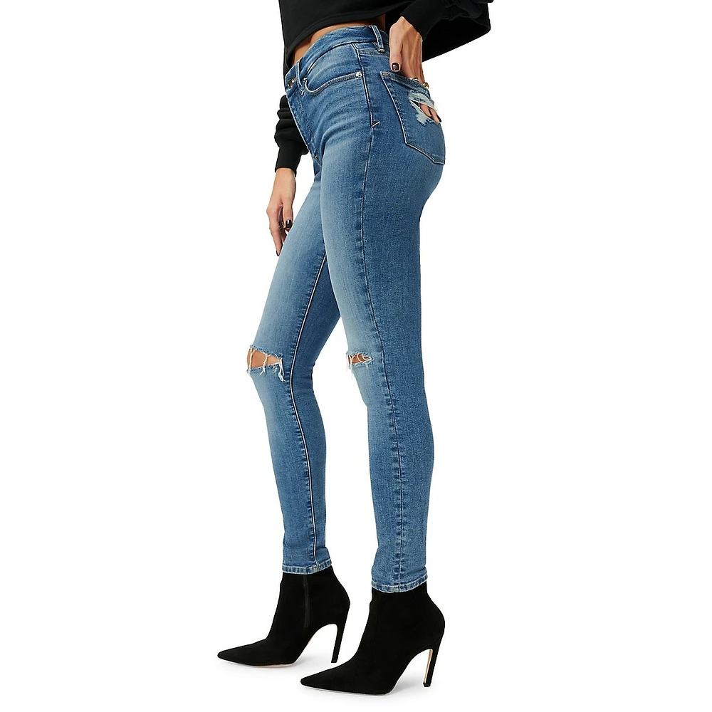 Good Legs Skinny-Fit Distressed Jeans