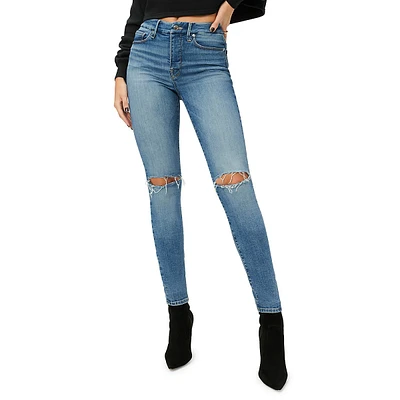 Good Legs Skinny-Fit Distressed Jeans