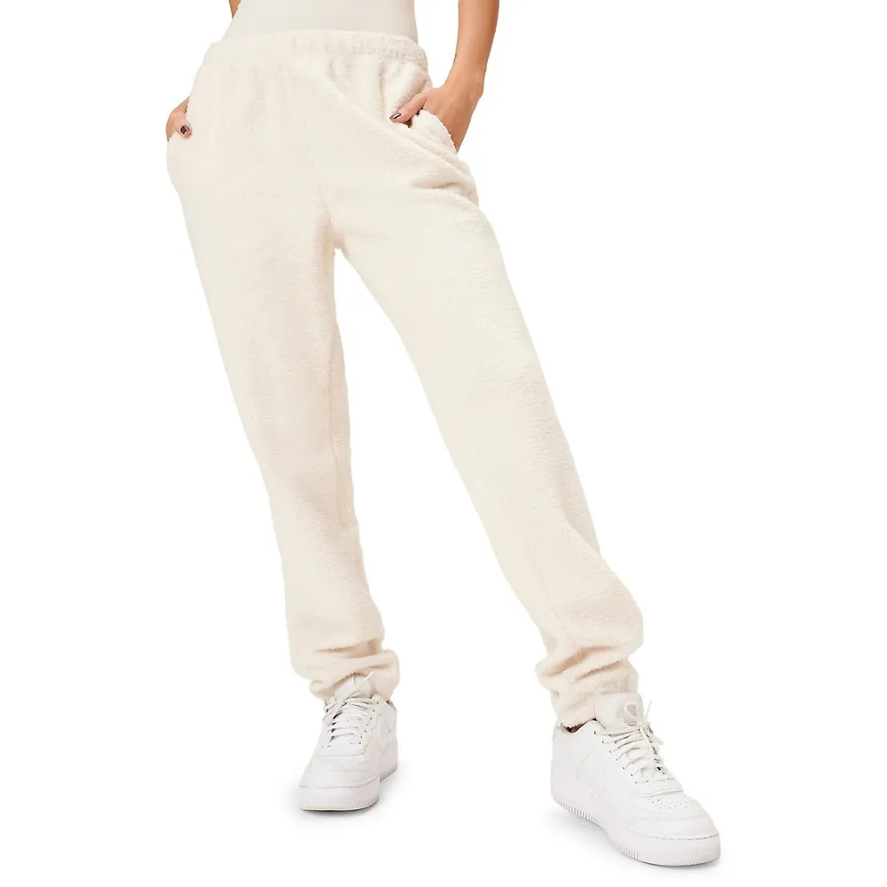 Faux Shearling Boyfriend Sweatpants