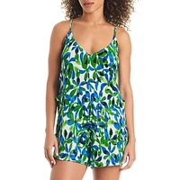 Jigsaw Petal Gauze Coverup Romper