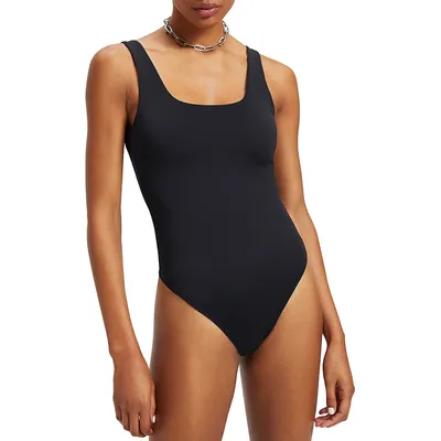 Maillot de bain une pièce moulant style débardeur en néoprène Modern