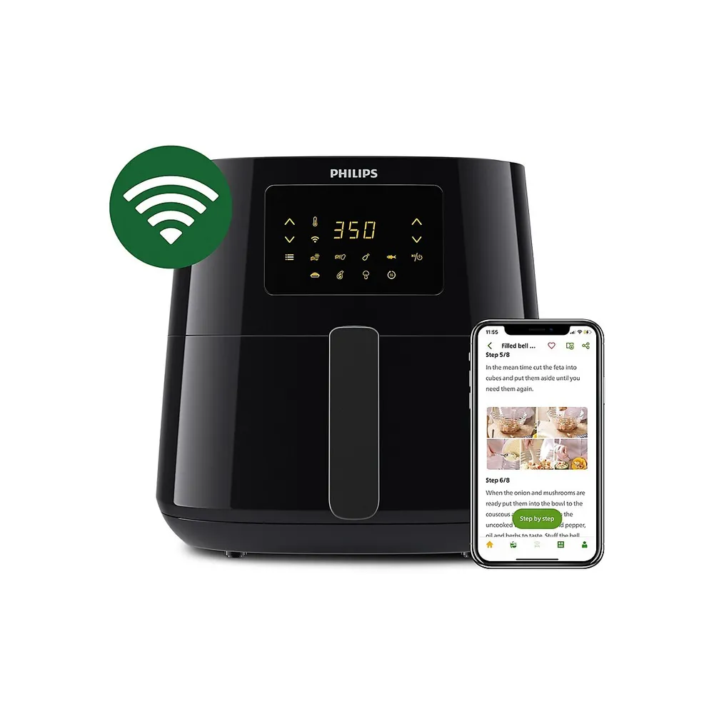 Essential Connected XL 6.2-Litre WiFi Digital Airfryer with Rapid Air Technology HD9280/91