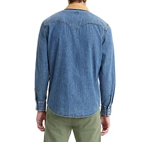 Standard-Fit Classic Western Denim Shirt