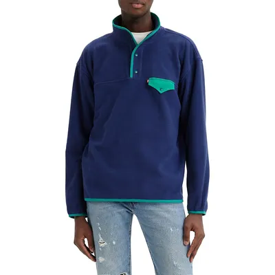 Barstow Fleece Snap-Up Top
