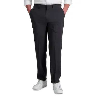 Pantalon droit à carreaux subtils Premium Comfort
