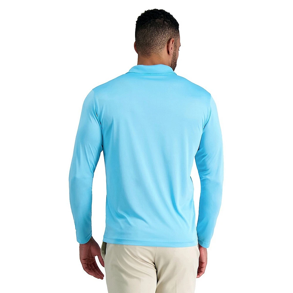 Long-Sleeve Interlock Polo Shirt