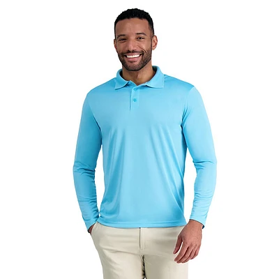 Long-Sleeve Interlock Polo Shirt