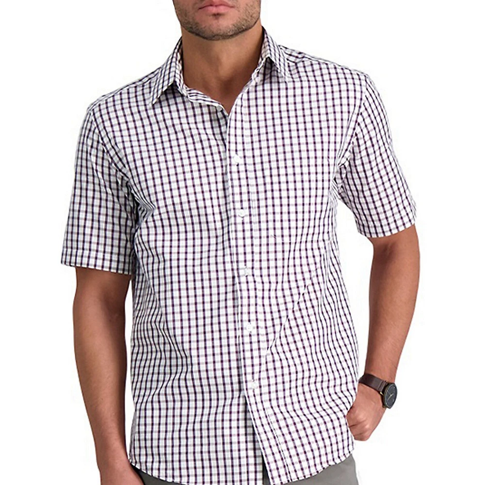 Plaid Short-Sleeve Shirt