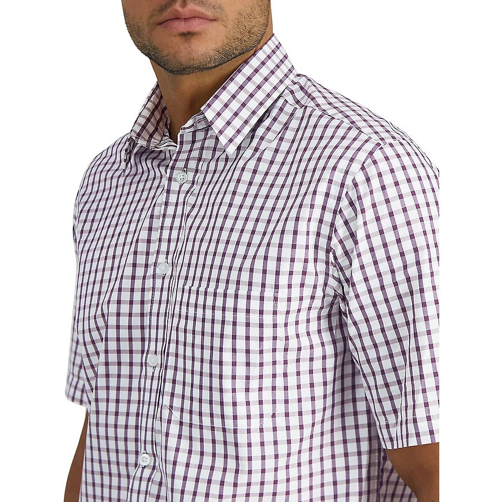 Plaid Short-Sleeve Shirt