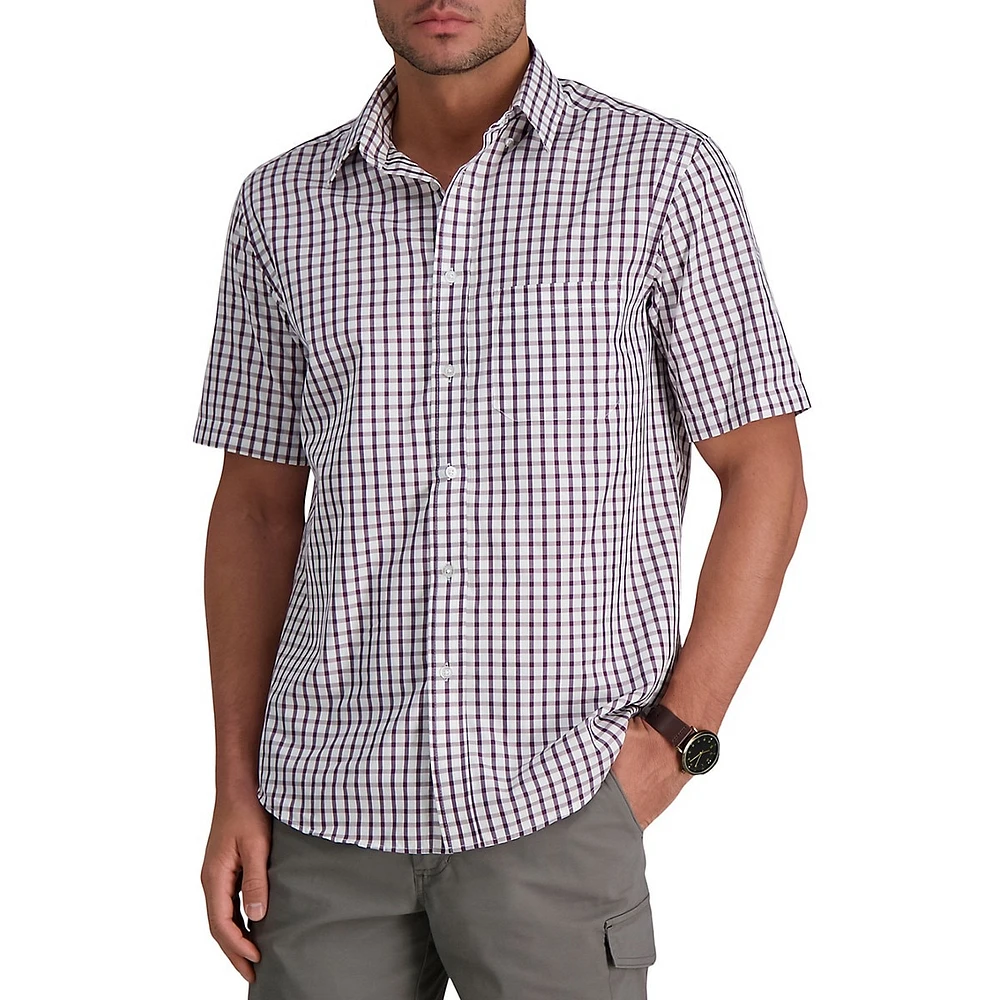 Plaid Short-Sleeve Shirt