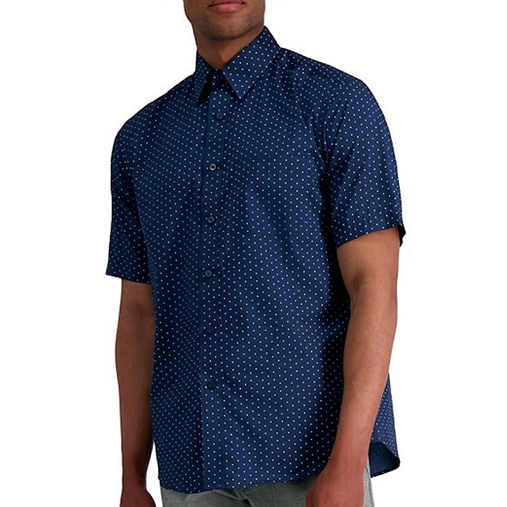 Urban Dot-Print Short-Sleeve Shirt