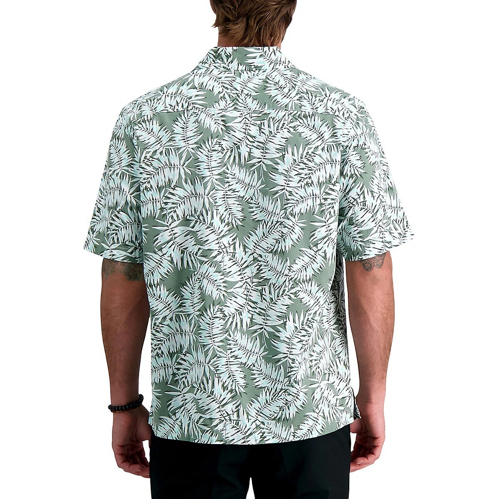 Tropical-Print Camp Shirt