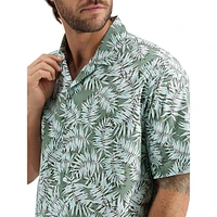 Tropical-Print Camp Shirt
