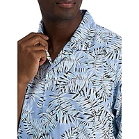 Tropical-Print Camp Shirt