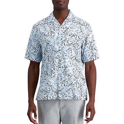 Tropical-Print Camp Shirt