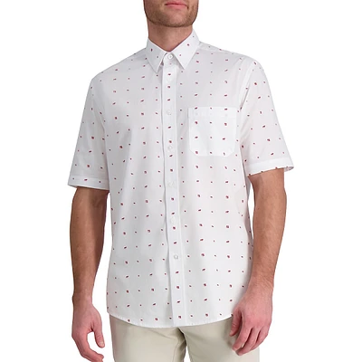 Life Khaki Moose-Print Short-Sleeve Shirt