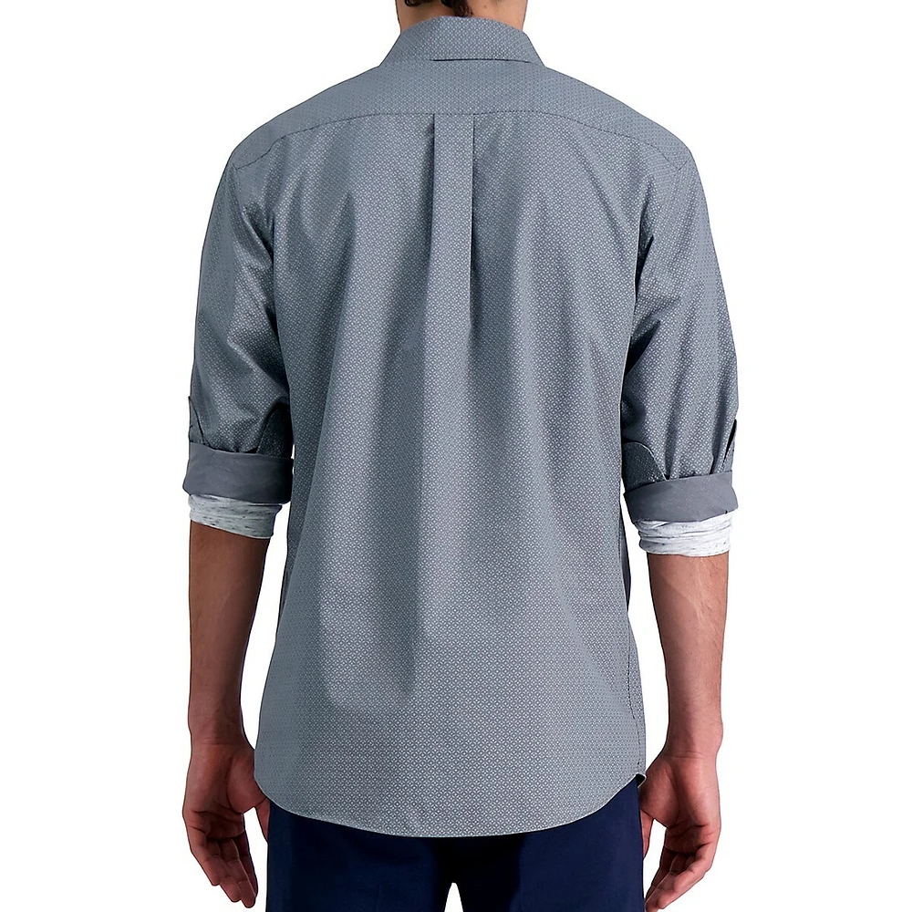 Life Khaki Mecka-Print Long-Sleeve Comfort Shirt