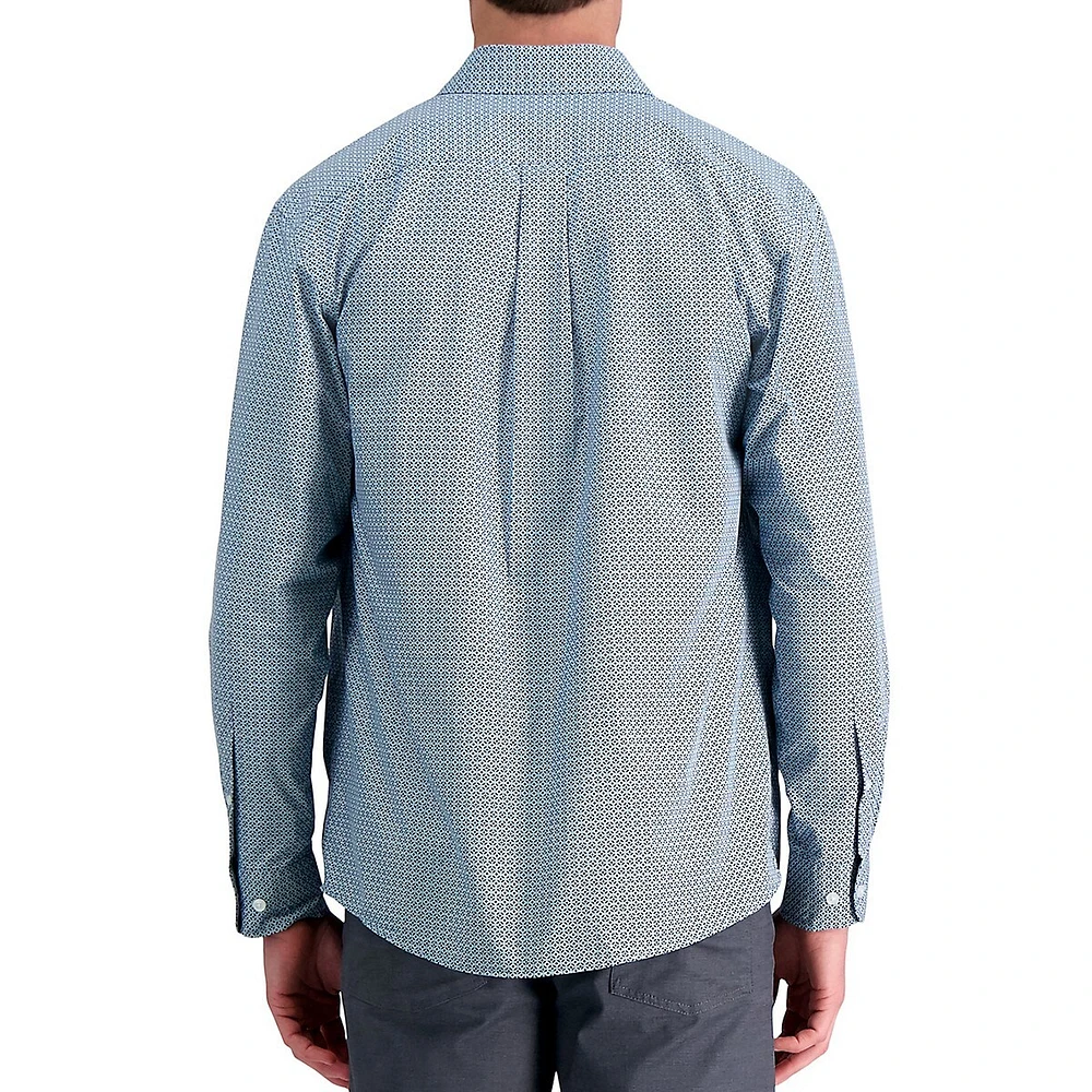 Life Khaki Mecka-Print Long-Sleeve Comfort Shirt