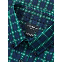 Life Khaki Plaid Long-Sleeve Comfort Shirt